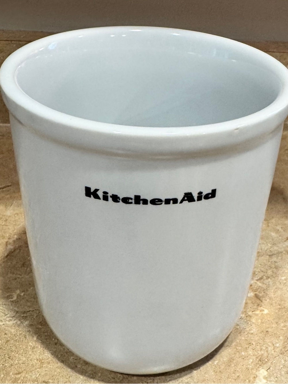 KitchenAid White Ceramic Utensil Holder Crock.